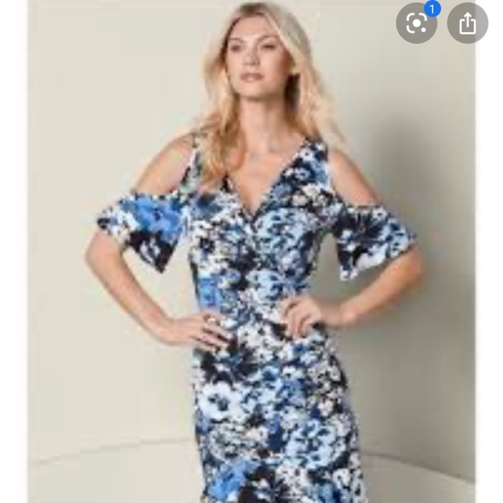 Cold shoulder floral dress